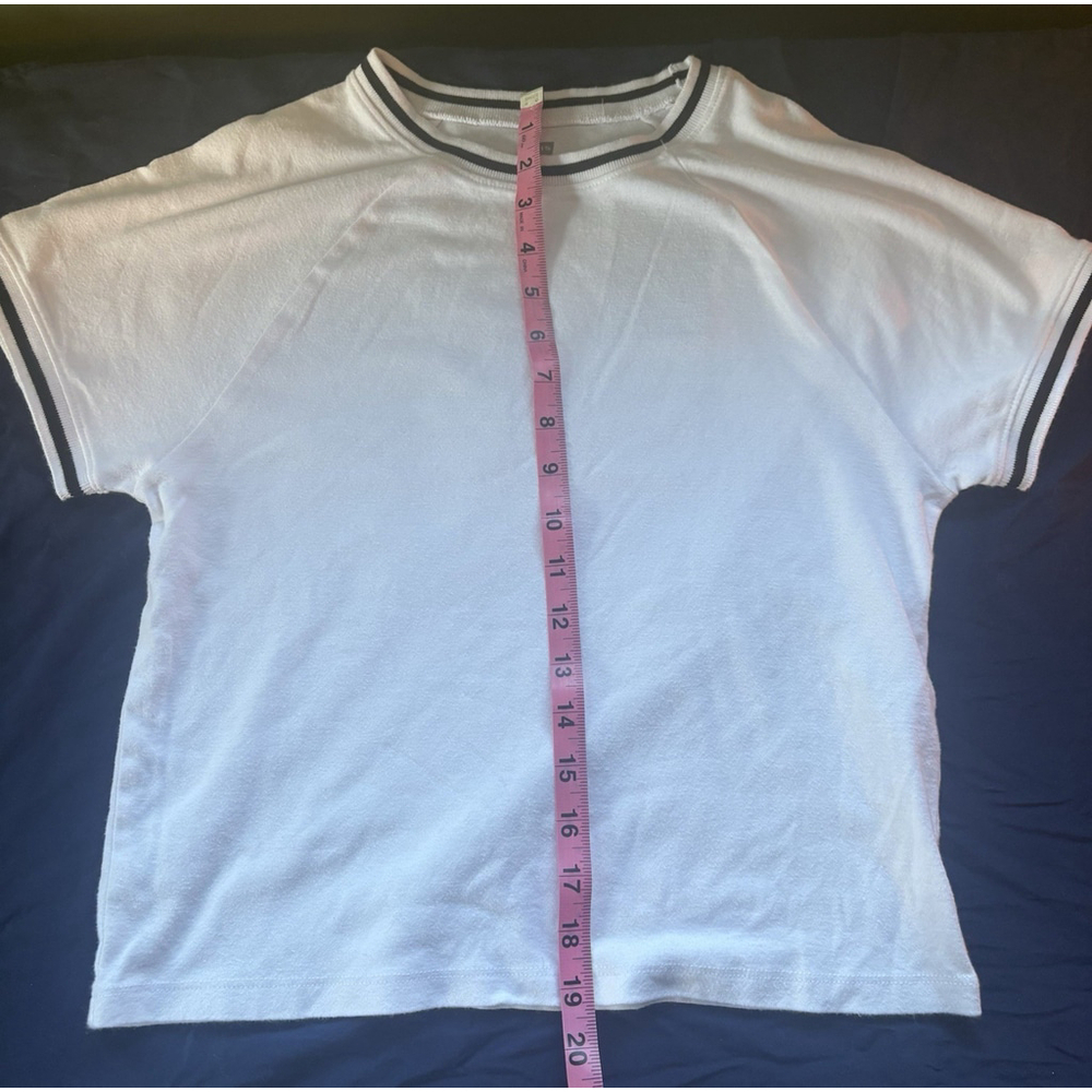 Levi's XL Slim Fit Ringer T-Shirt White Raglan Short Sleeve Retro Oracle Ringer - Picture 7 of 8